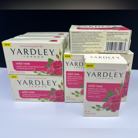 Yardley Of London Wild Rose Soap Rare Discontinued Scent 4oz Bar Soap - Picture 4 of 7